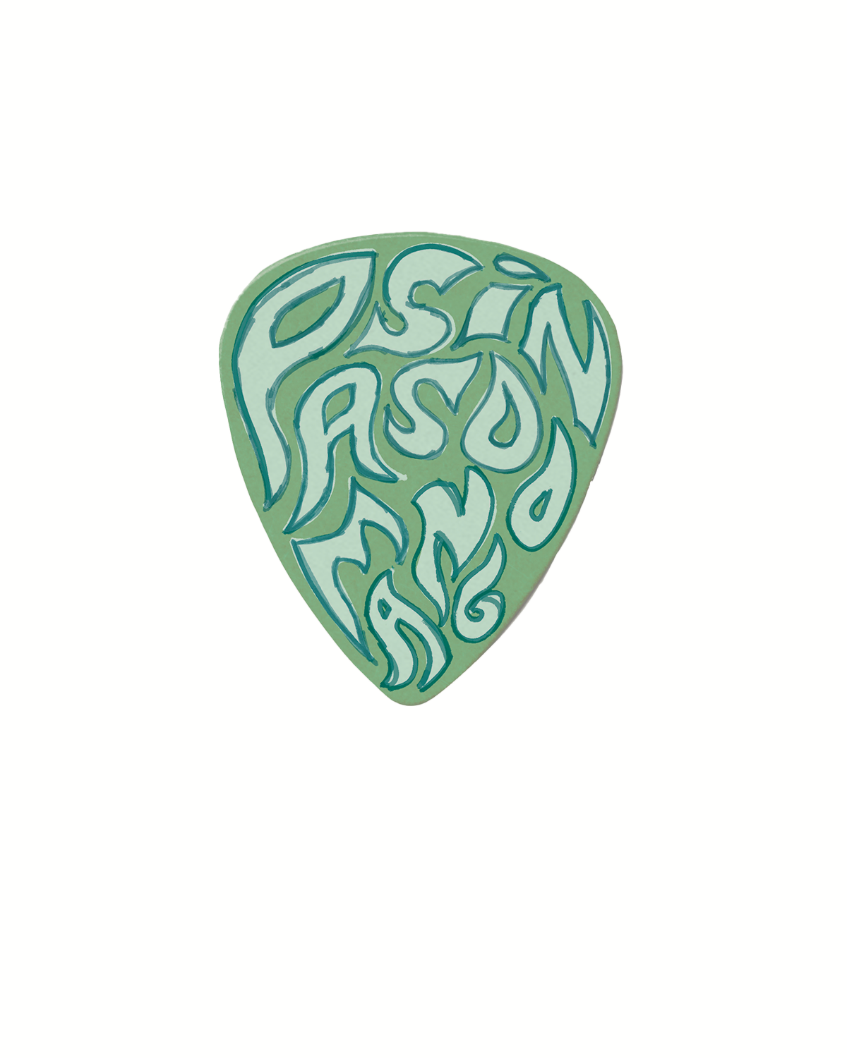 Green Guitar Pick
