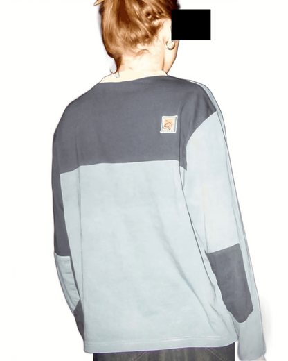 Blue Patchwork Shirt