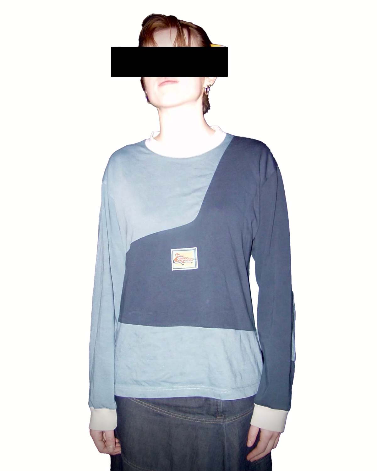 Blue Patchwork Shirt